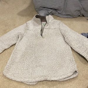 Fuzzy quarter zip sweatshirt